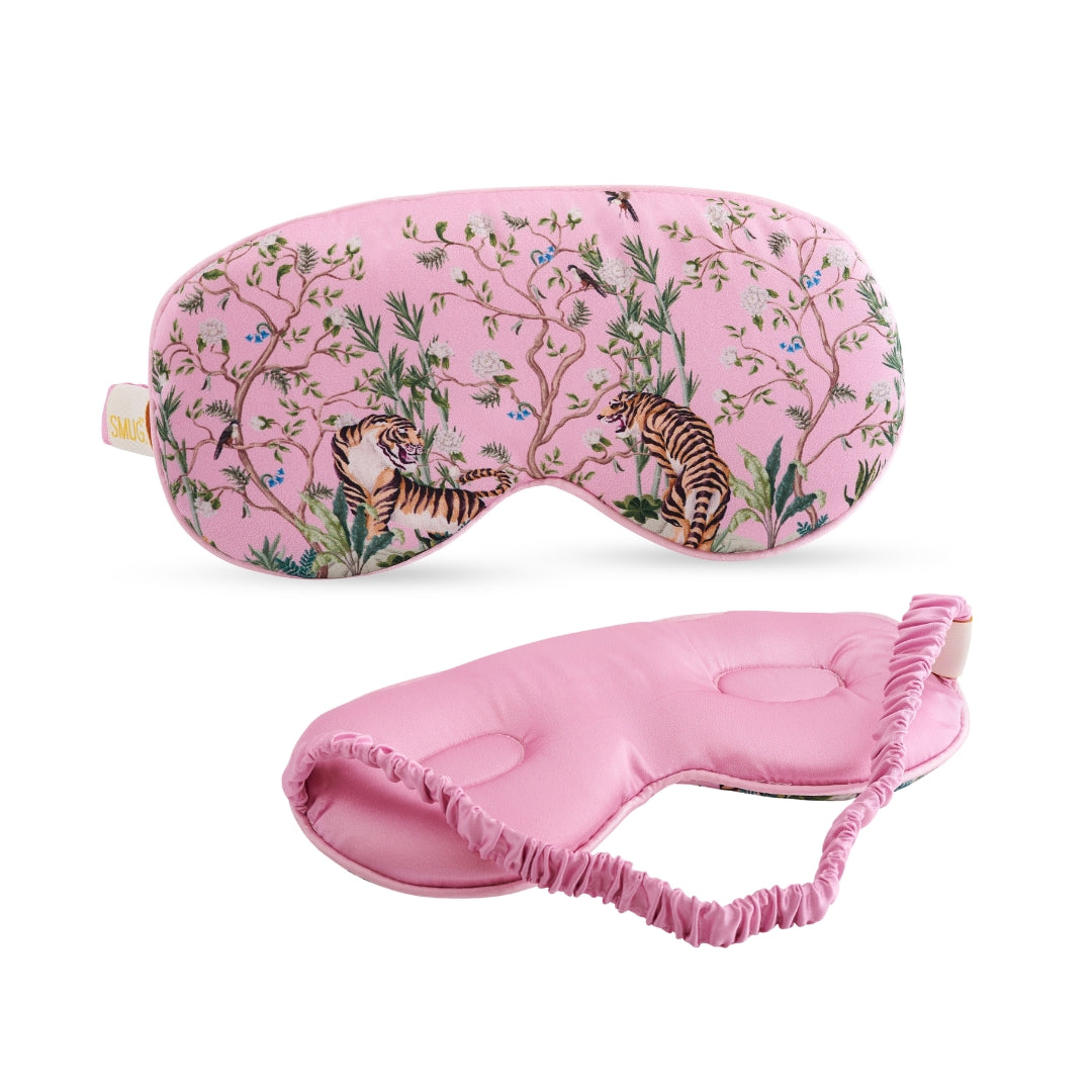 Tiger Print Cloud Padded Satin Sleep Mask