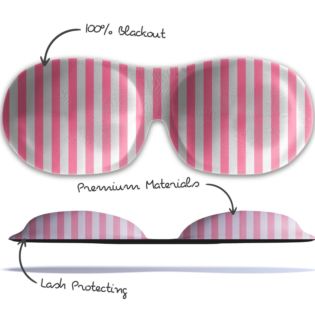 Contoured 3D Blackout Sleep Mask in Candy Shop Print