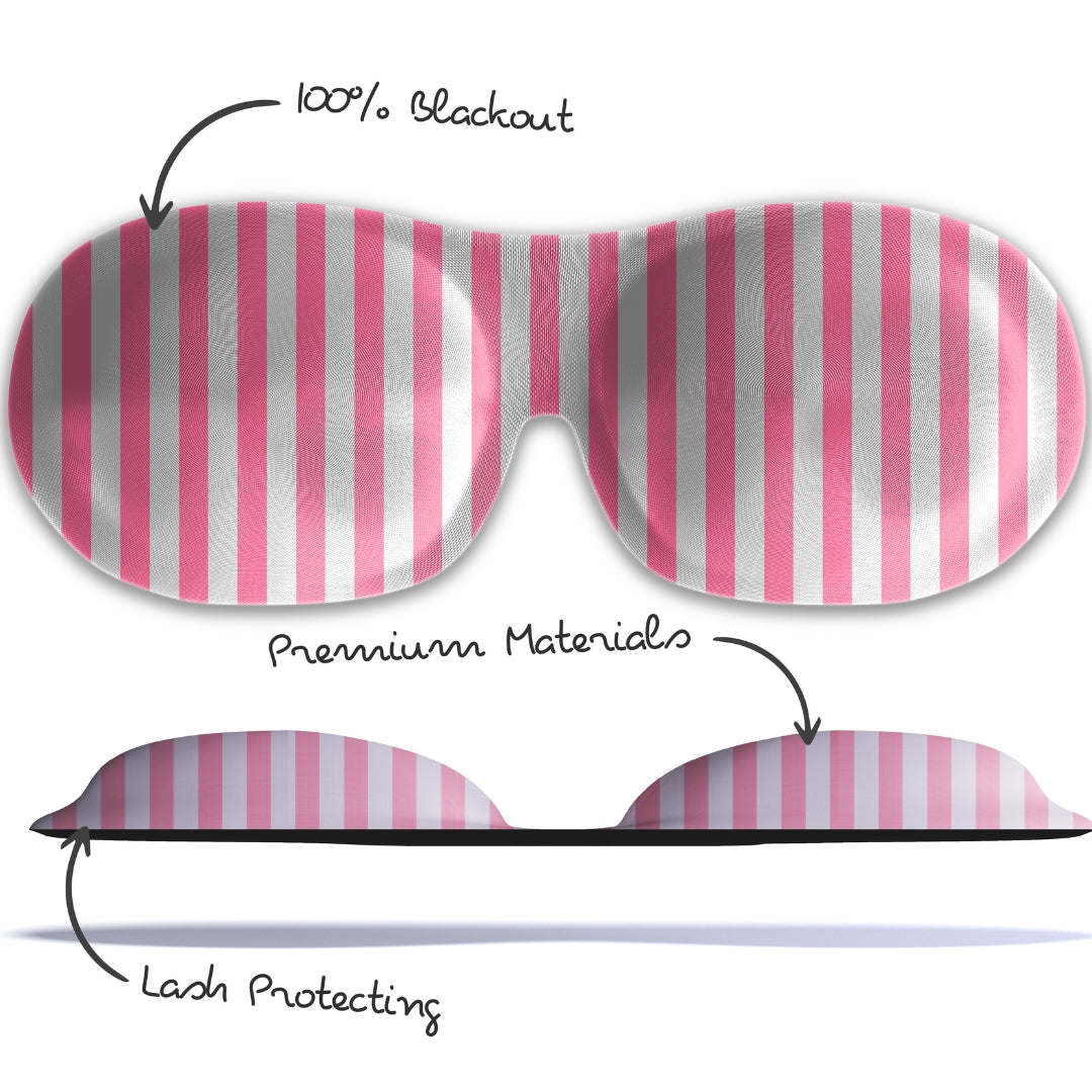 Contoured 3D Blackout Sleep Mask in Candy Shop Print