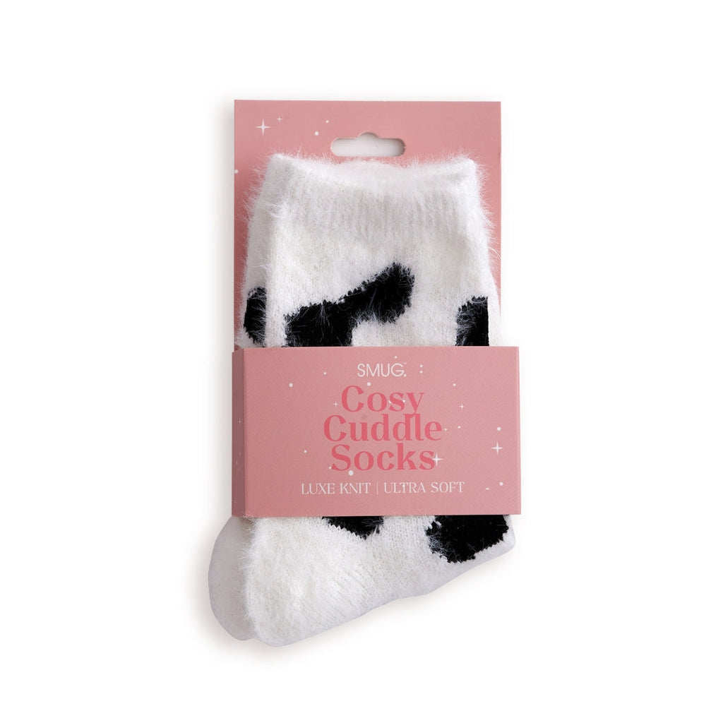 Cosy Cuddle Socks Cow Print