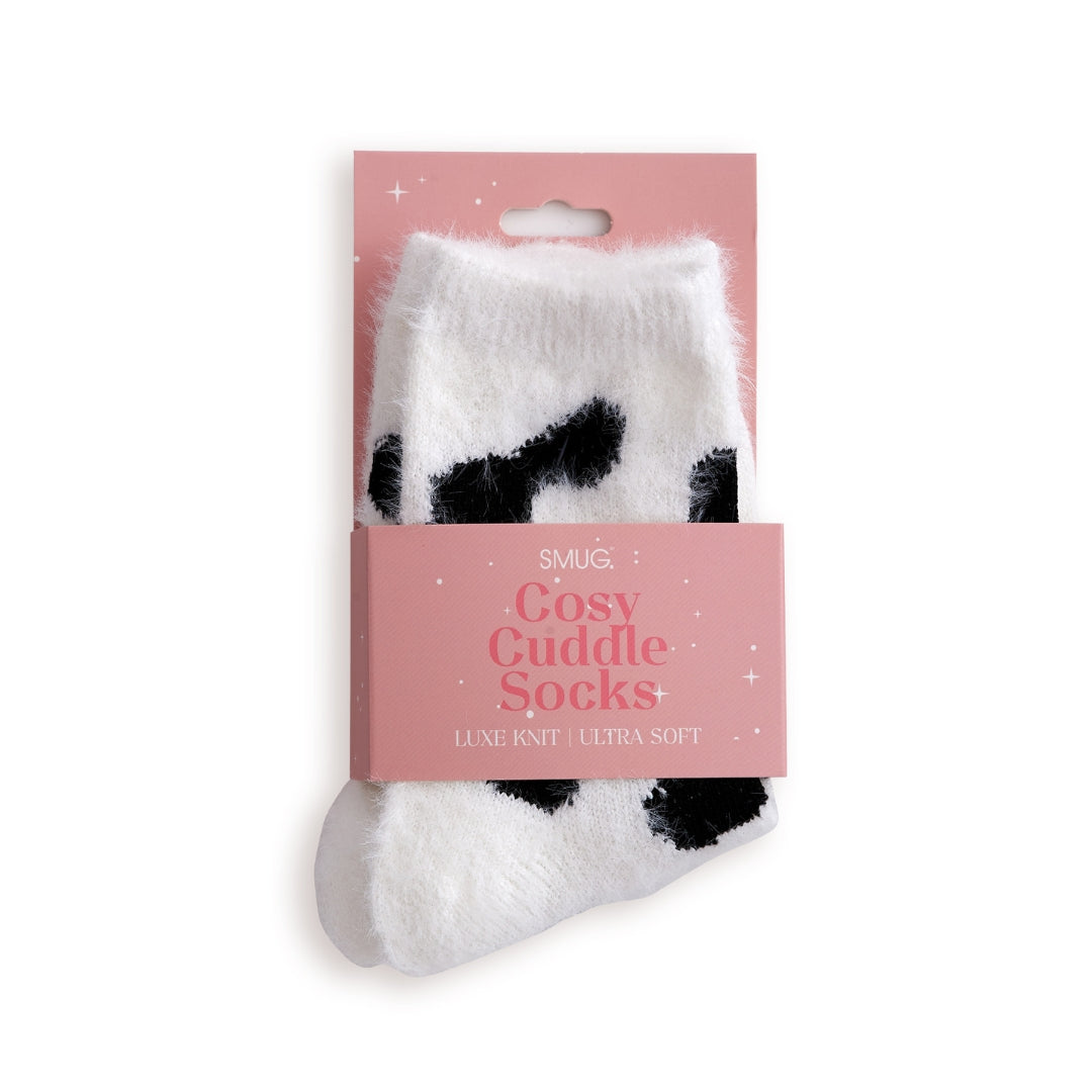 Cosy Cuddle Socks Cow Print
