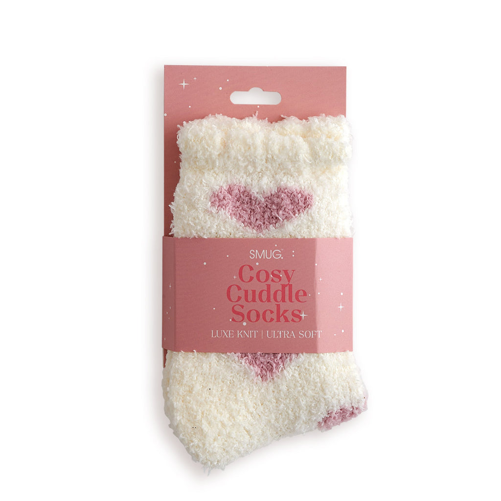 Cosy Cuddle Socks in Pink Hearts