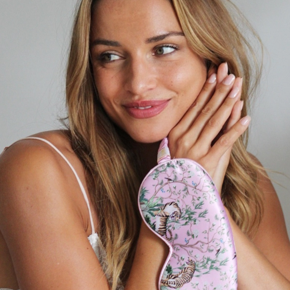 Tiger Print Cloud Padded Satin Sleep Mask