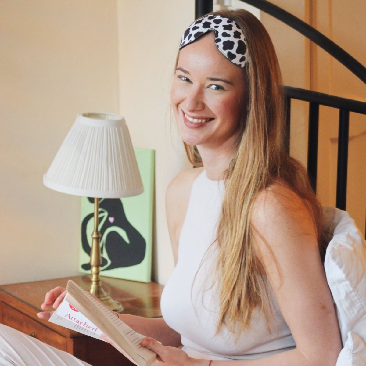 Contoured 3D Blackout Sleep Mask in Cow Print