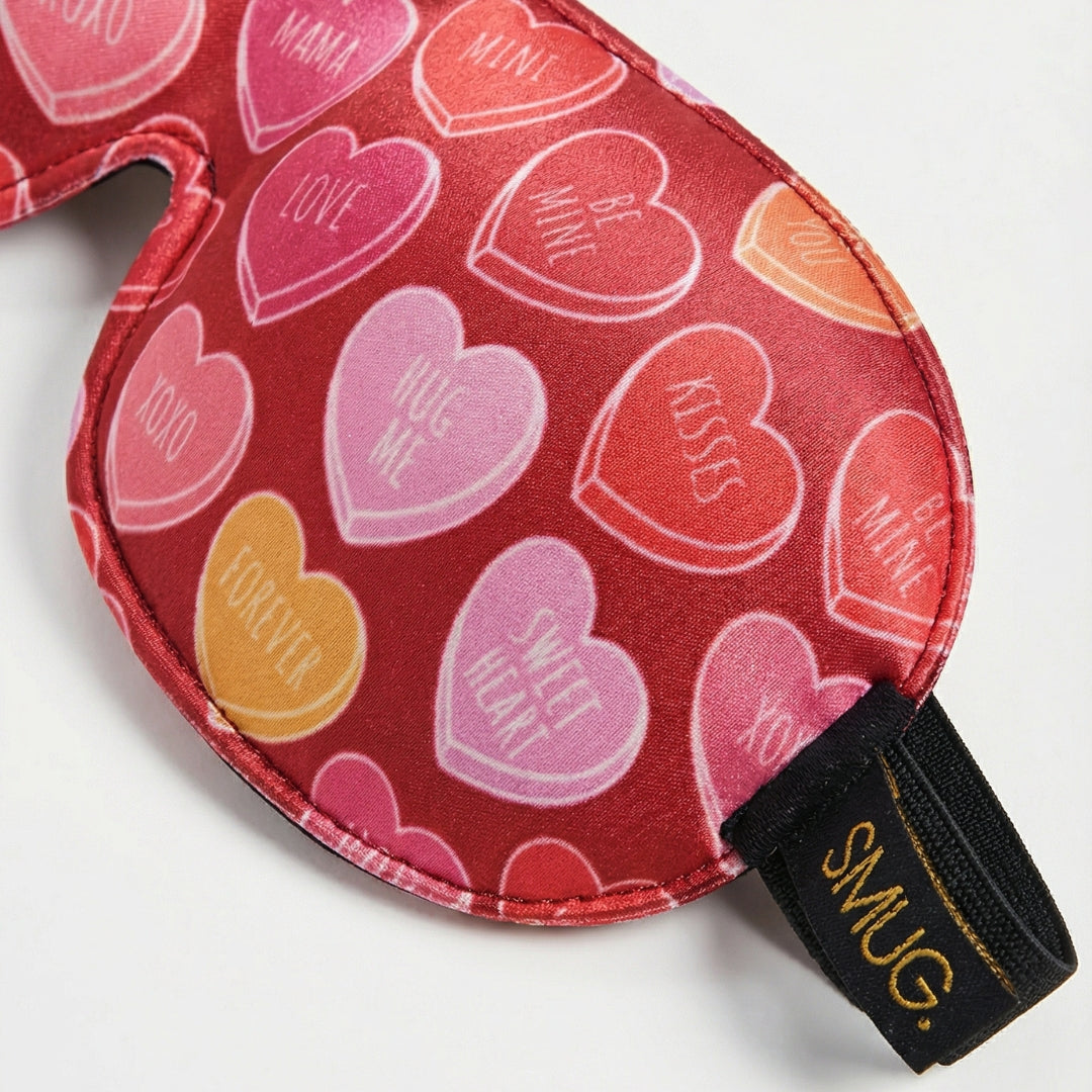 Contoured 3D Blackout Sleep Mask in Heart Sweets
