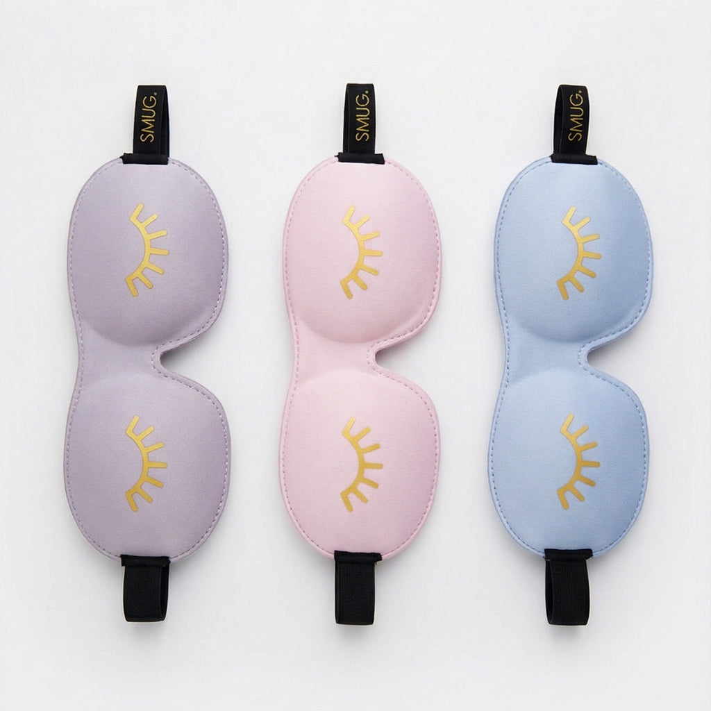 Contoured 3D Blackout Sleep Mask in Baby Blue