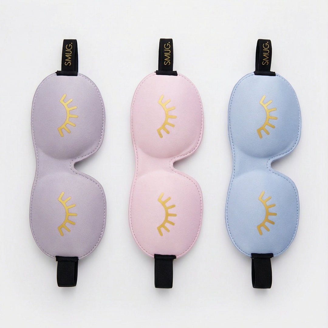 Contoured 3D Blackout Sleep Mask in Baby Blue