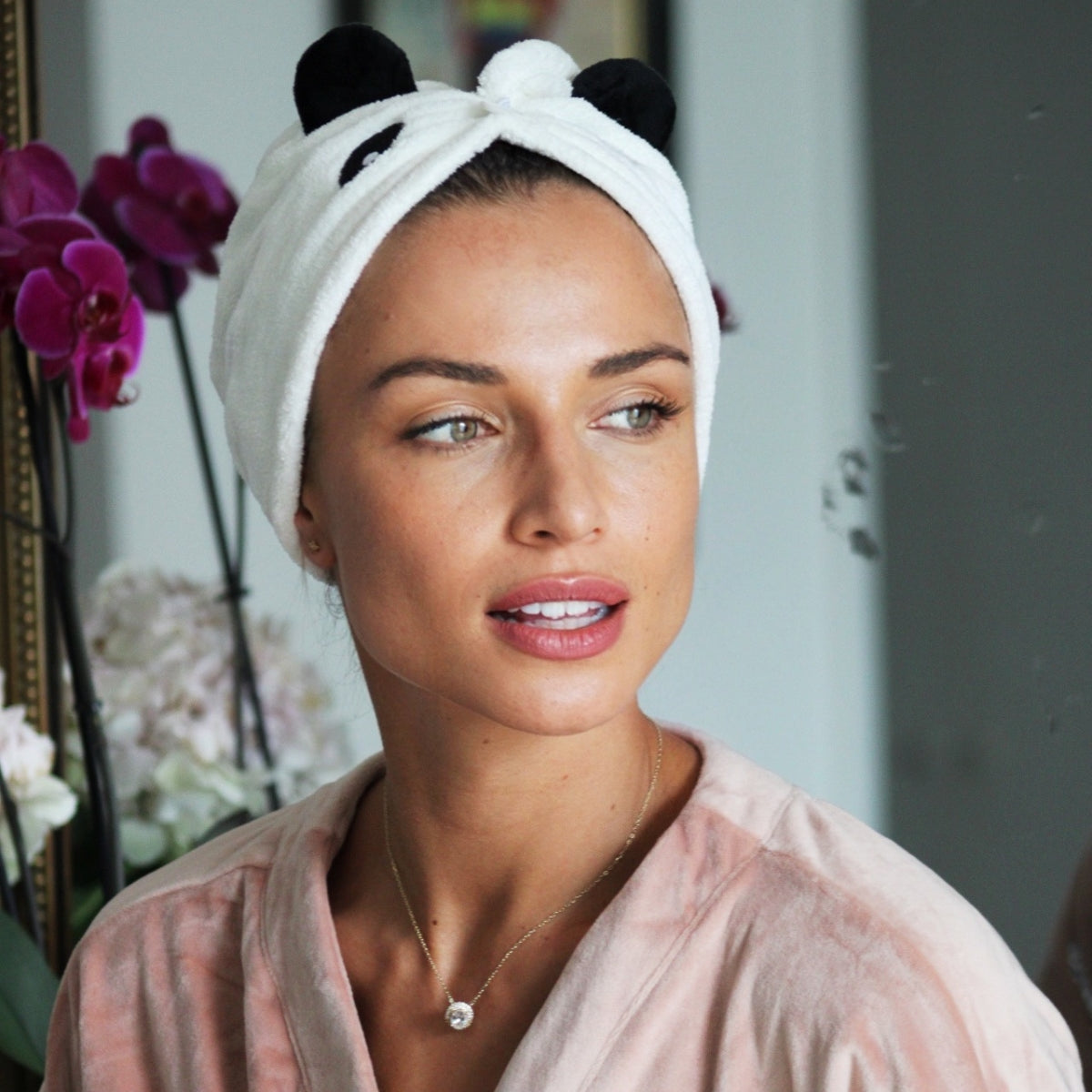 Panda Hair Towel Wrap