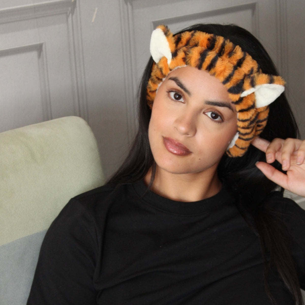 Tiger Spa Headband with Soft Ears
