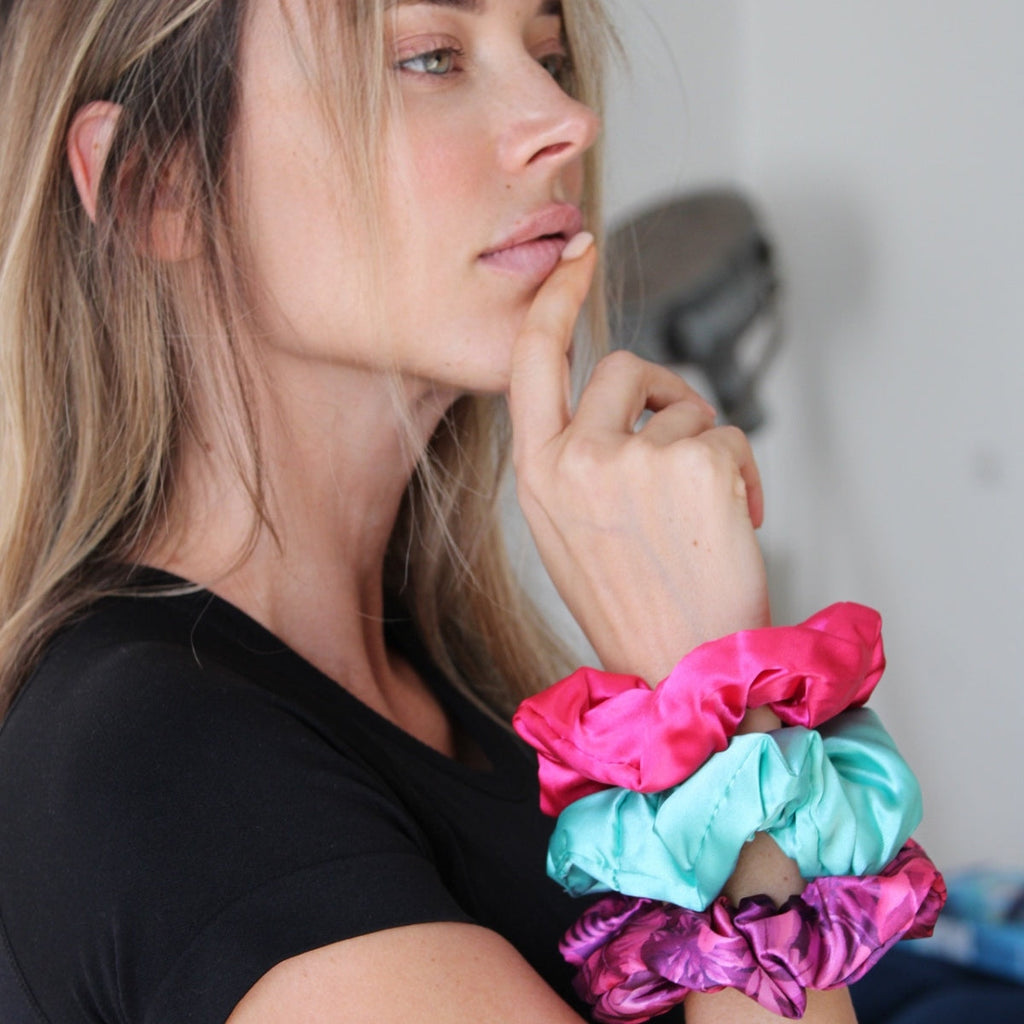 Cloud Satin Hair Scrunchie Set of 3 Scarlett Fern