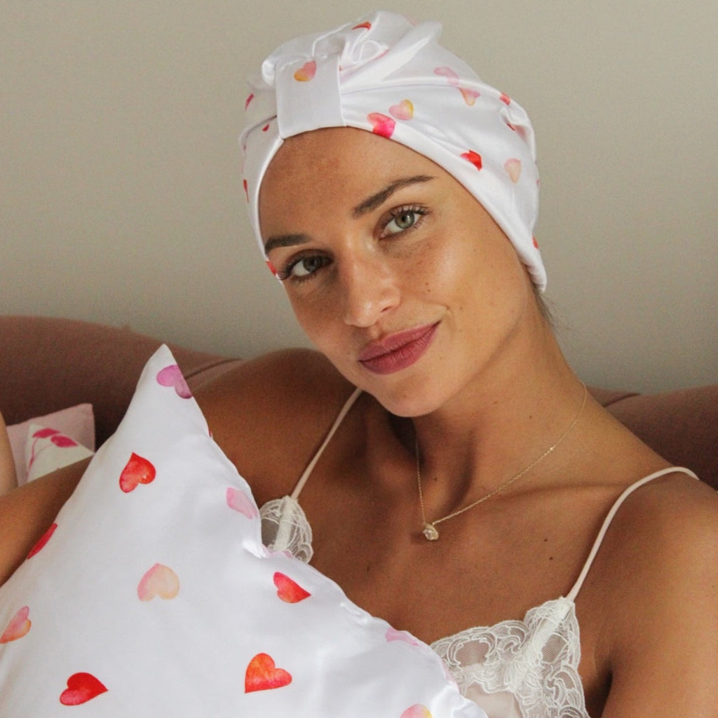 Soft Satin Pillowcase Set Loveheart