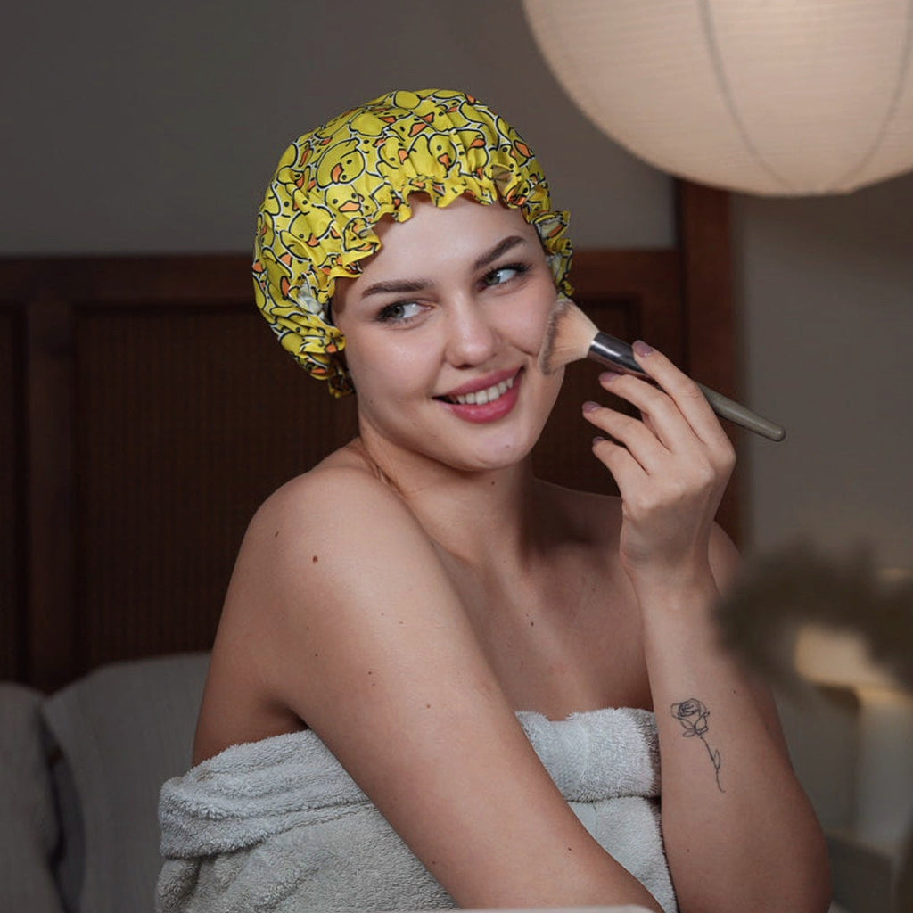 Duck Print Shower Cap