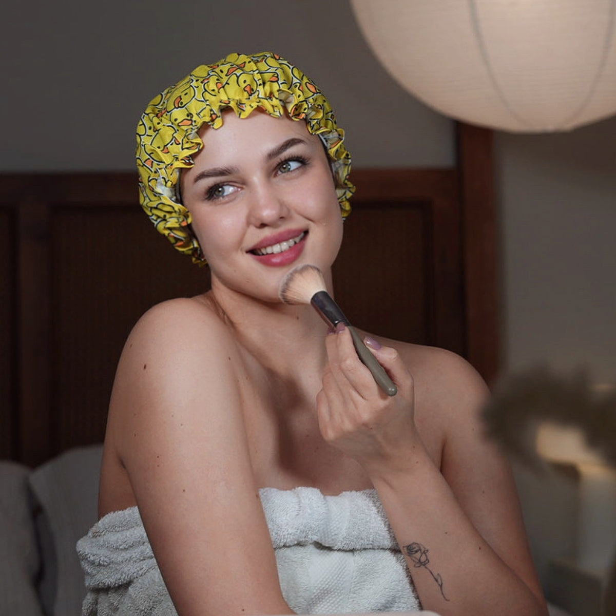 Duck Print Shower Cap