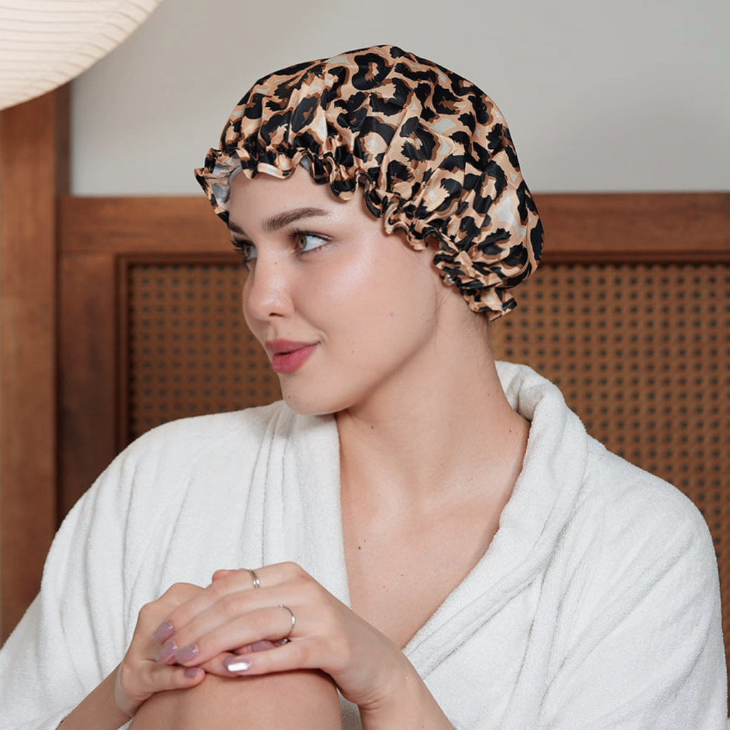 Leopard Print Shower Cap
