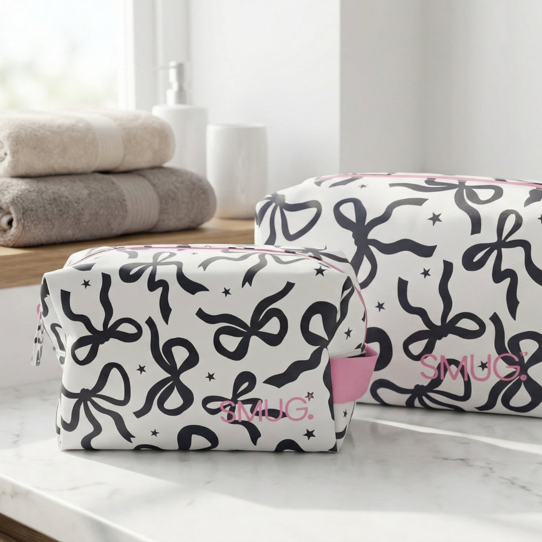 Bows Print Toiletry Bag