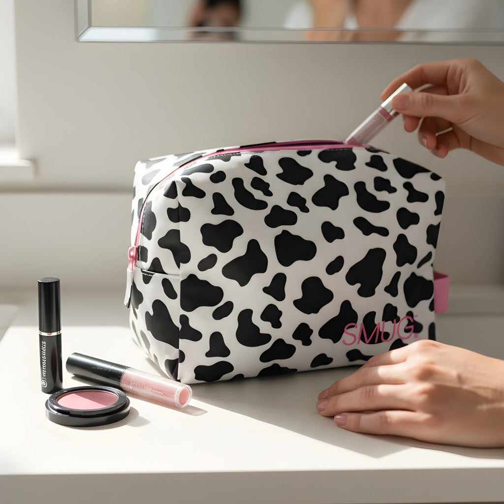 Cow Print Wash Bag