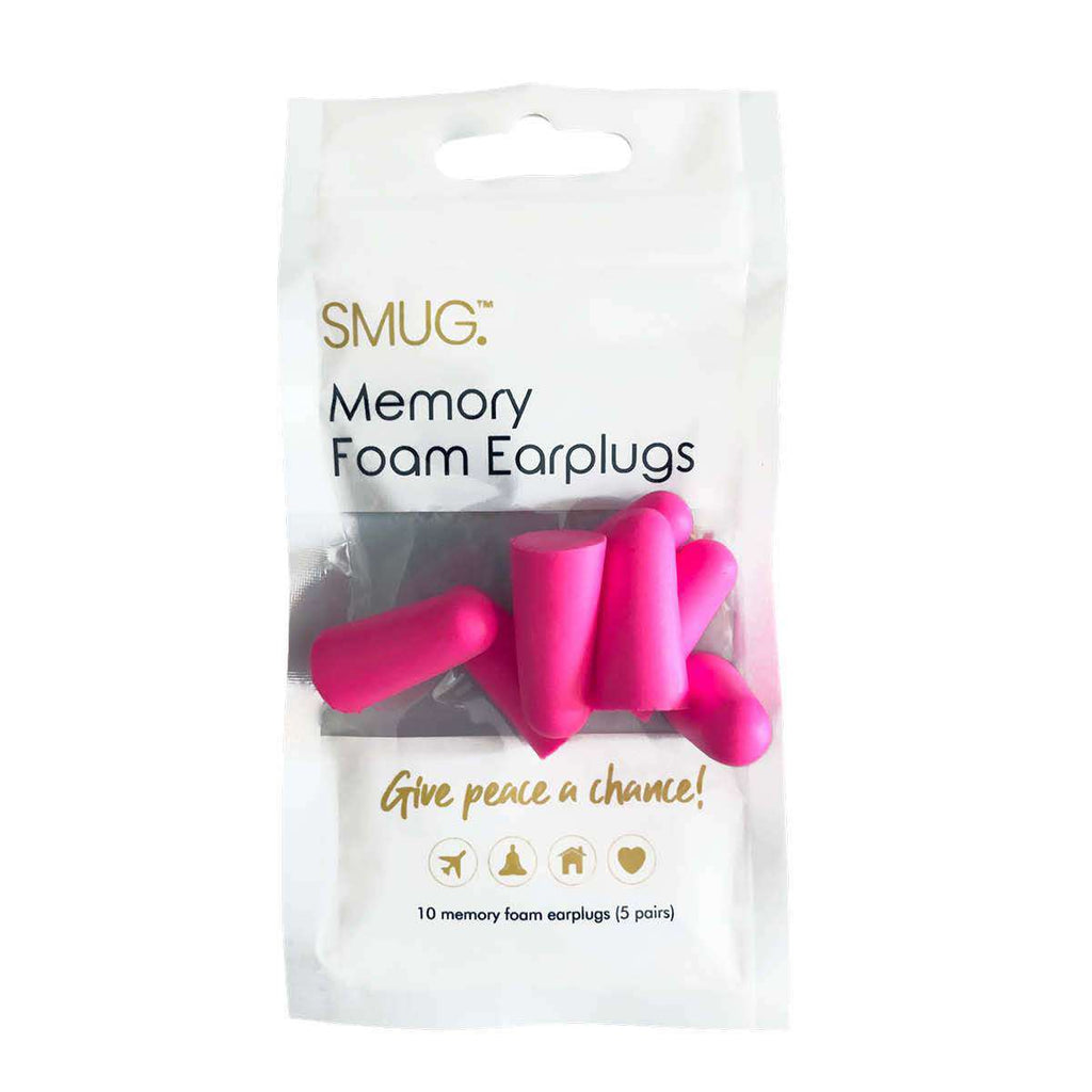 Memory Foam Earplugs in Bright Pink