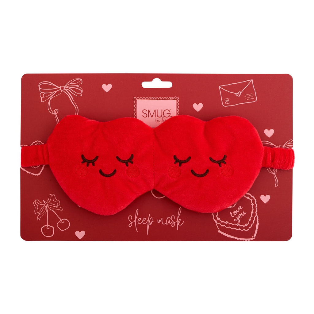 Red Hearts Plush Sleep Mask