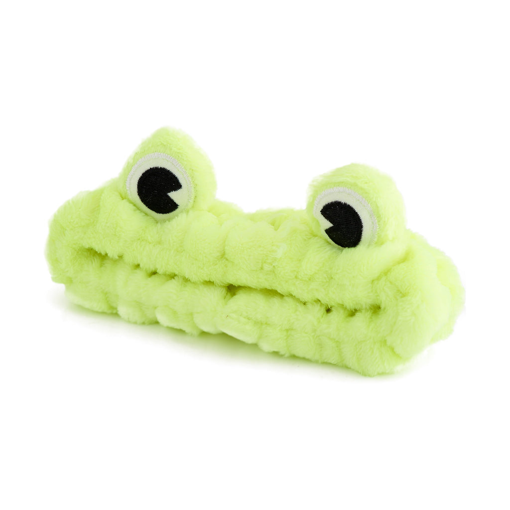 Frog Spa Headband in Lime Green Plush