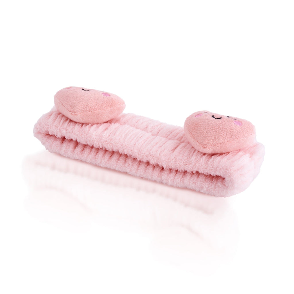 Pink Hearts Spa Headband