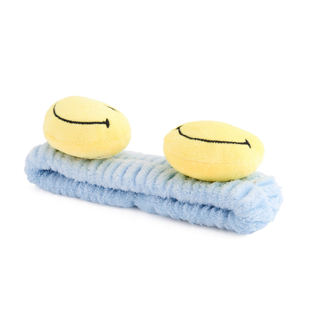 Smiley Face Spa Headband for Skincare and Beauty Routines
