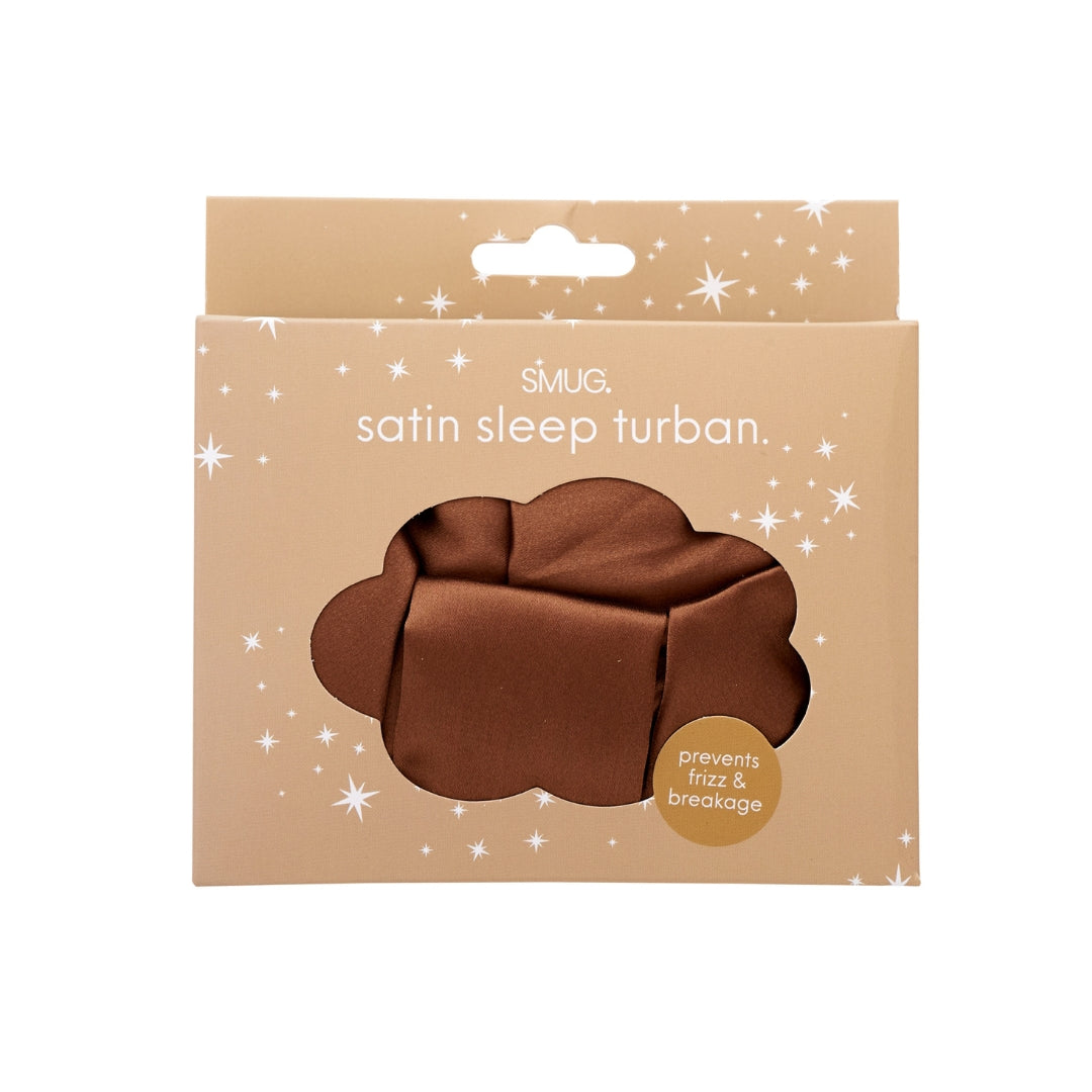 Mocha Satin Sleep Turban