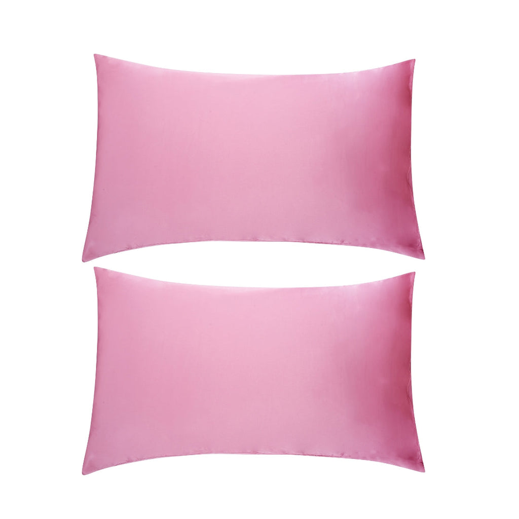 Soft Satin Pillowcase Set in Blush