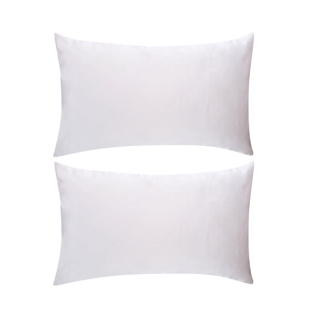 Soft Satin Pillowcase Set in Cloud White