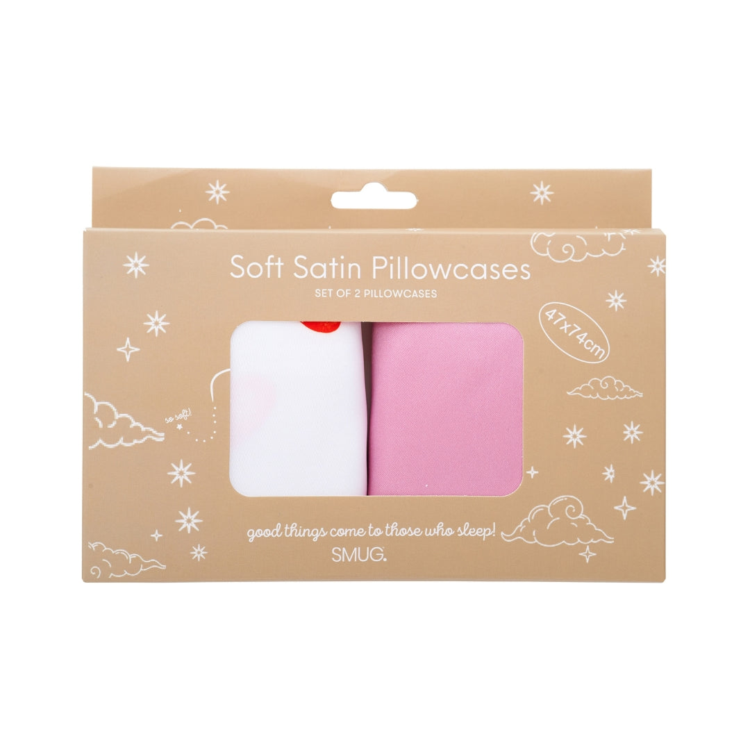 Soft Satin Pillowcase Set Loveheart