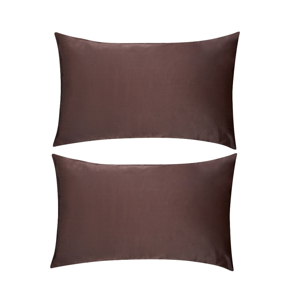 Soft Satin Pillowcase Set in Mocha