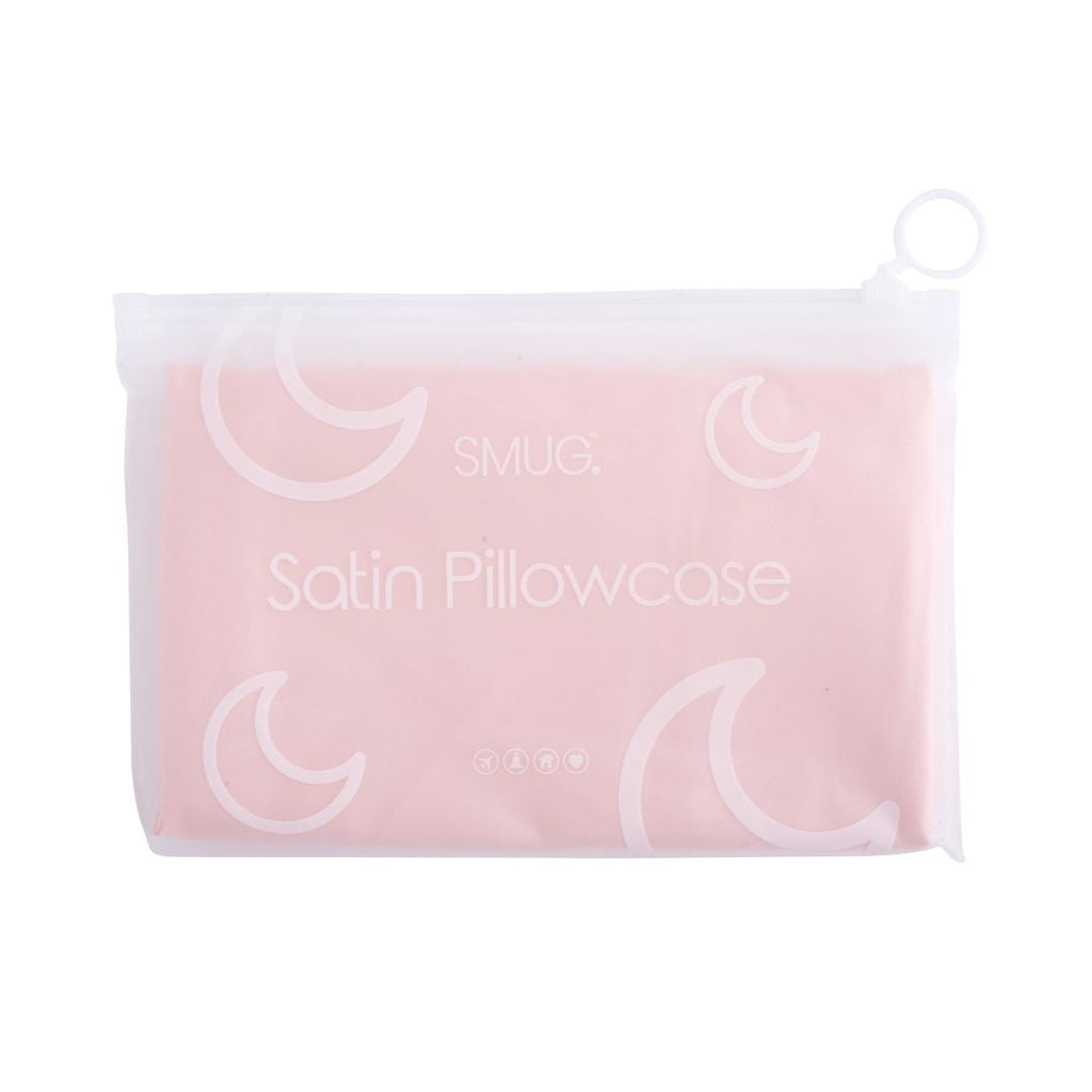 Pink Satin Pillowcases and Sleep Masks Set