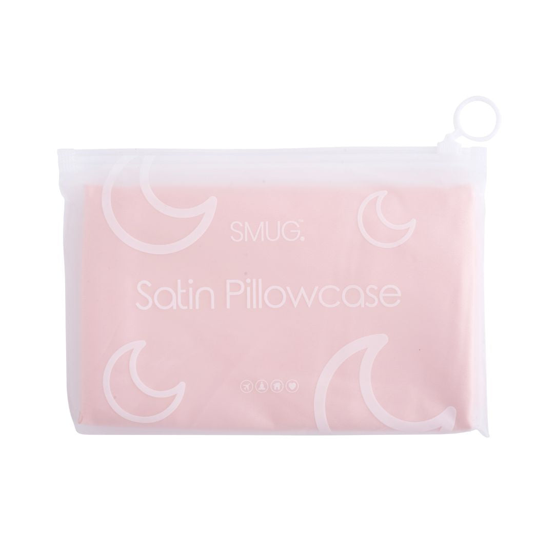 Pink Satin Pillowcases and Sleep Masks Set