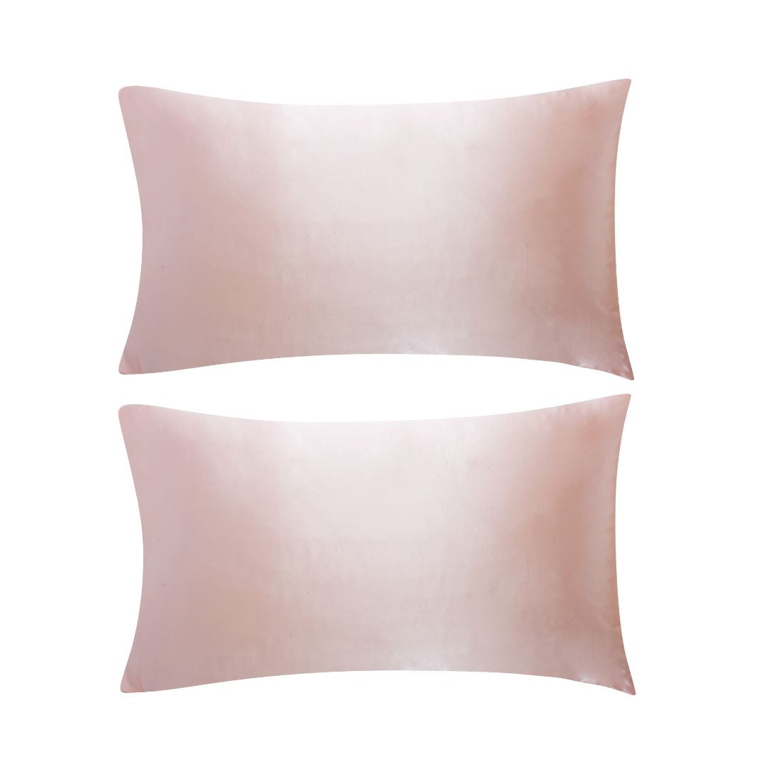 Pink Satin Pillowcase Set
