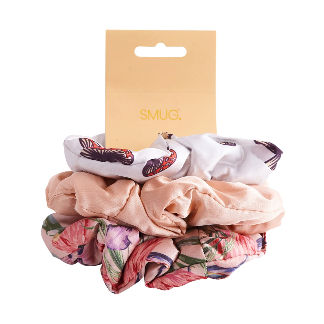 Cloud Satin Hair Scrunchie Set of 3 Toadstool Paradise