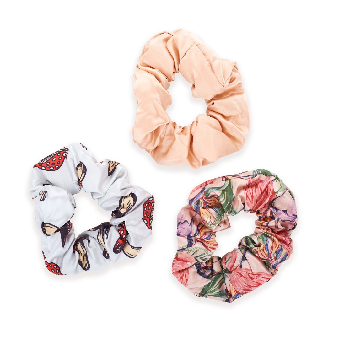 Cloud Satin Hair Scrunchie Set of 3 Toadstool Paradise