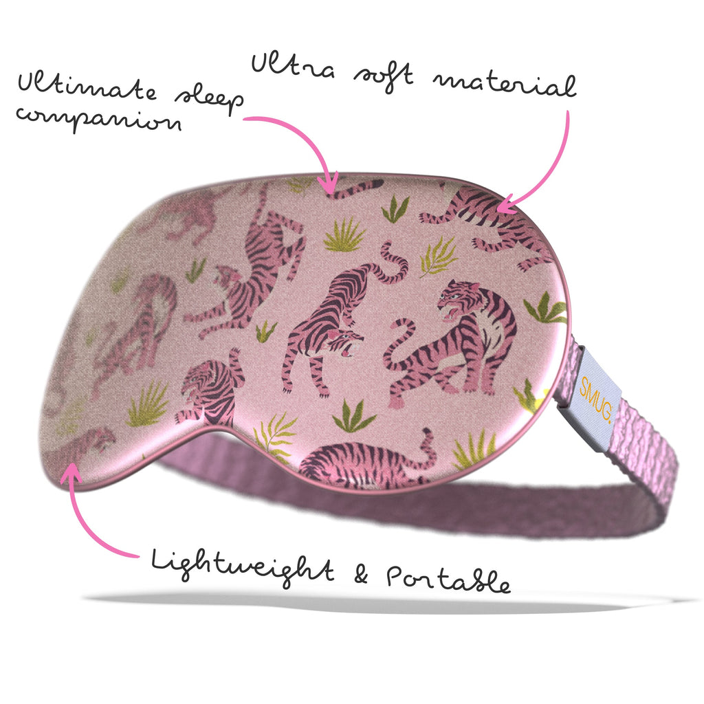 Pink Tiger Satin Sleep Mask