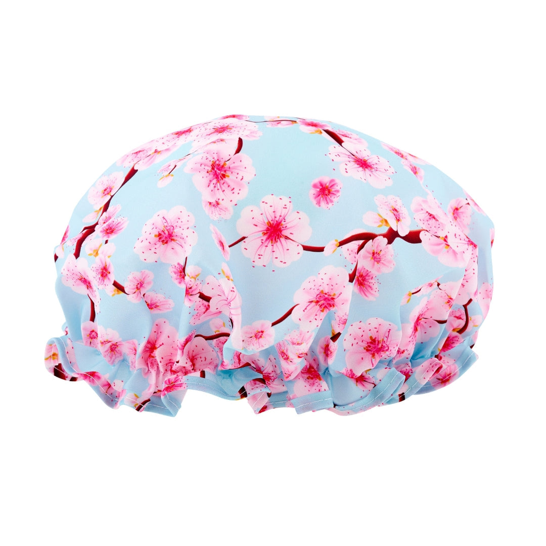Cherry Blossom Print Shower Cap