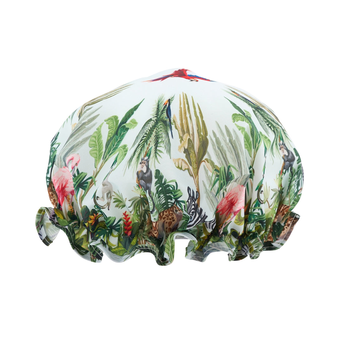 Jungle Print Shower Cap