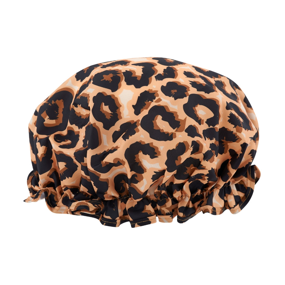 Leopard Print Shower Cap