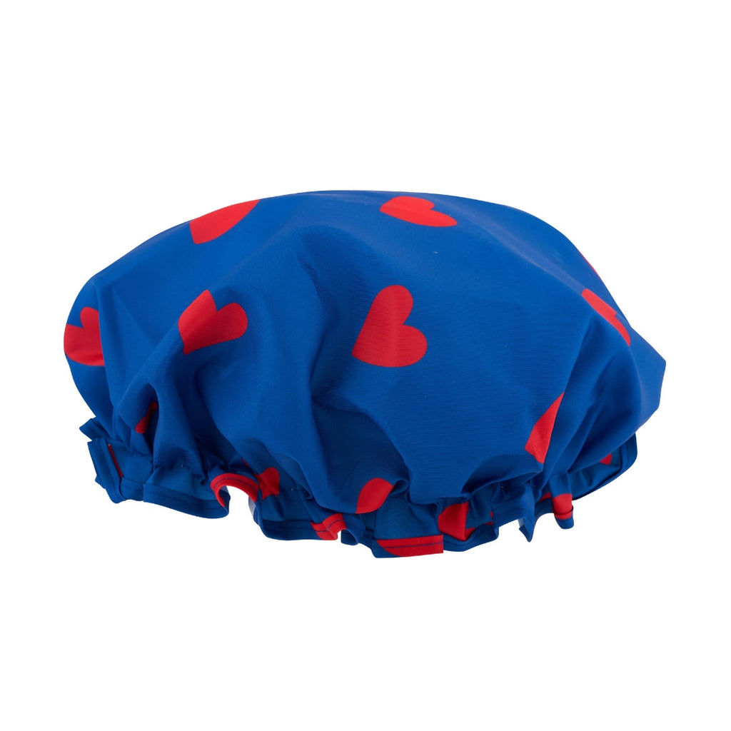 Loveheart Print Shower Cap