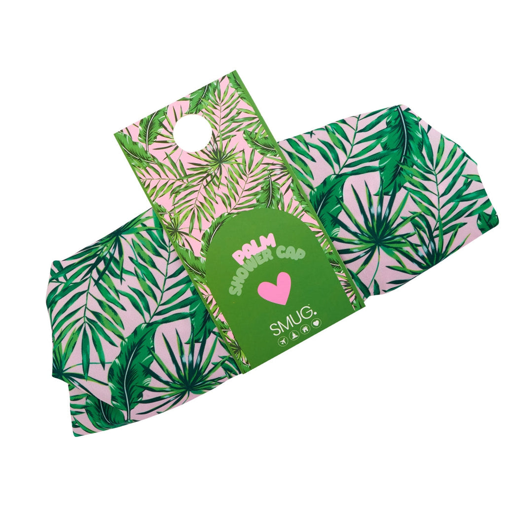 Palm Print Shower Cap in Green