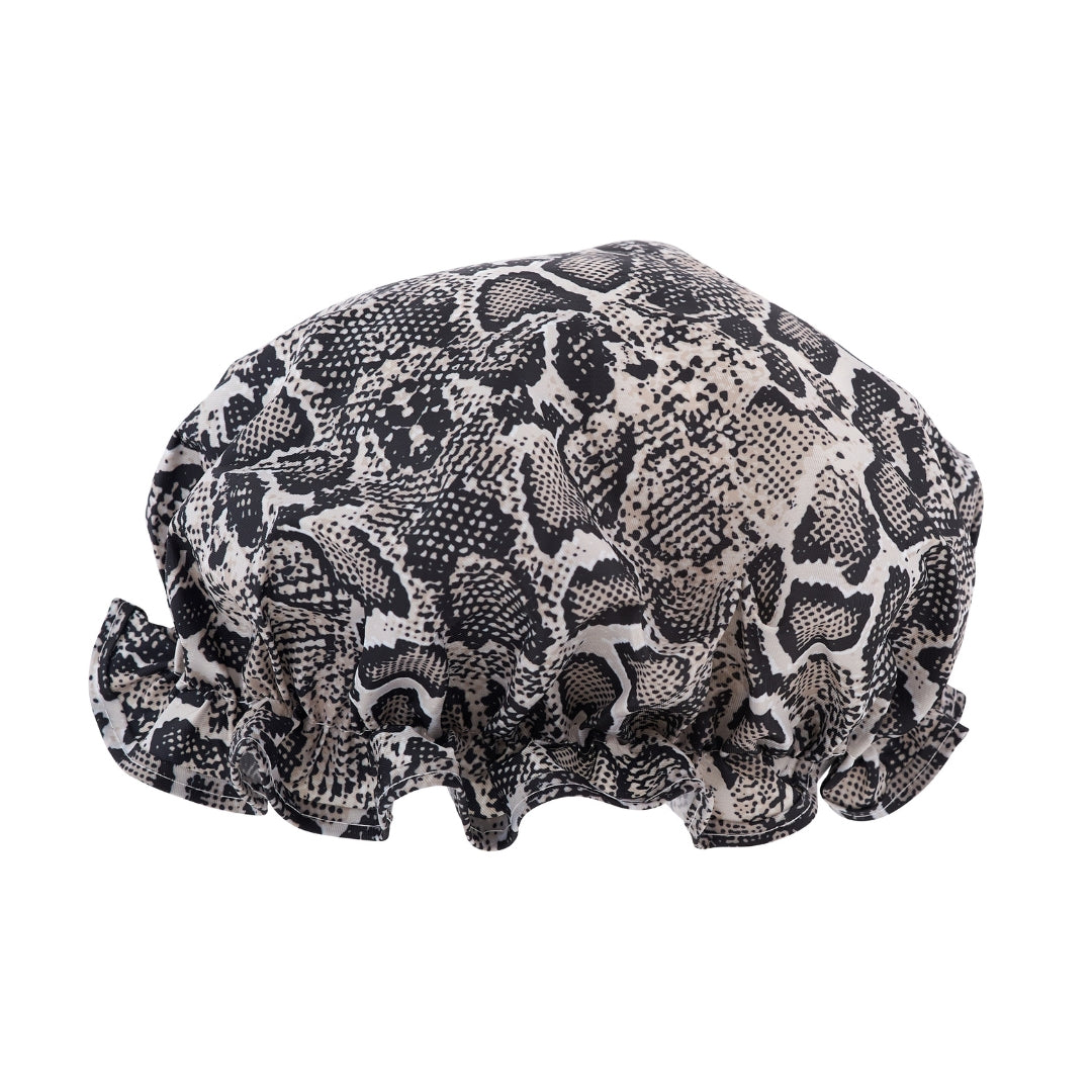 Snake Print Shower Cap