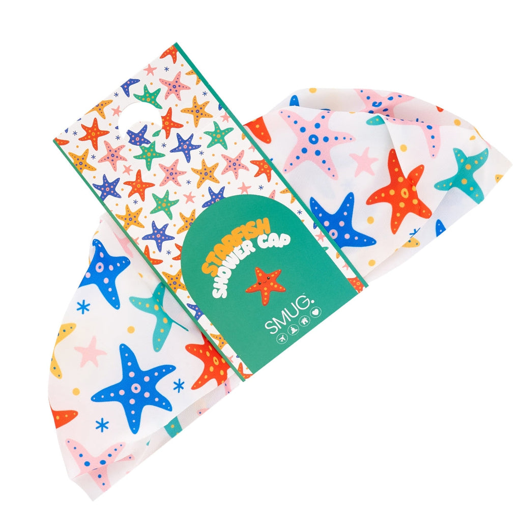 Starfish Print Shower Cap