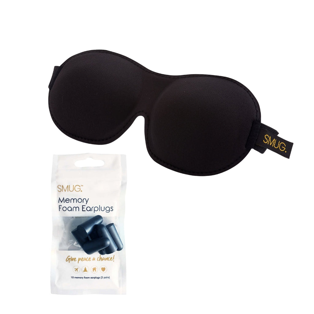 Contoured 3D Blackout Sleep Mask in Black