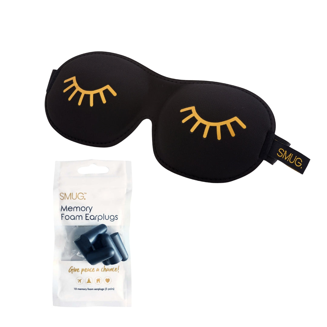 Contoured 3D Blackout Sleep Mask in Wink Print