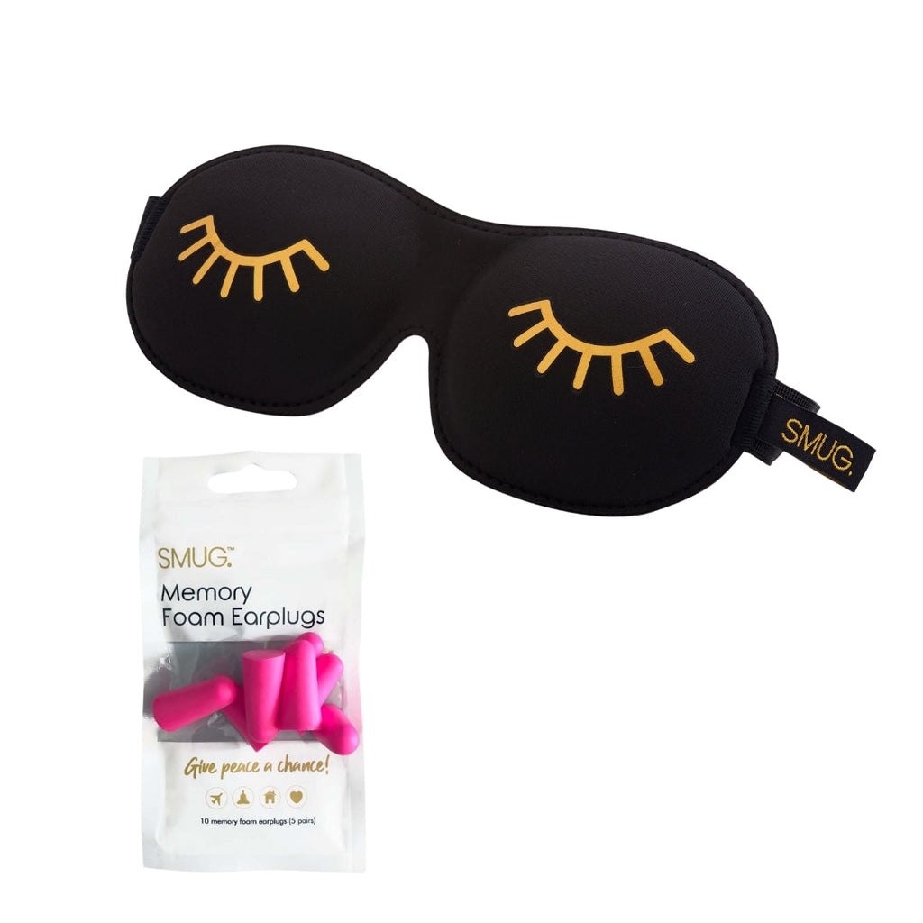 Contoured 3D Blackout Sleep Mask in Wink Print