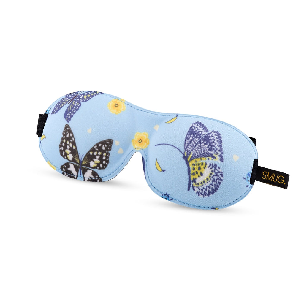 Contoured 3D Blackout Sleep Mask in Butterflies