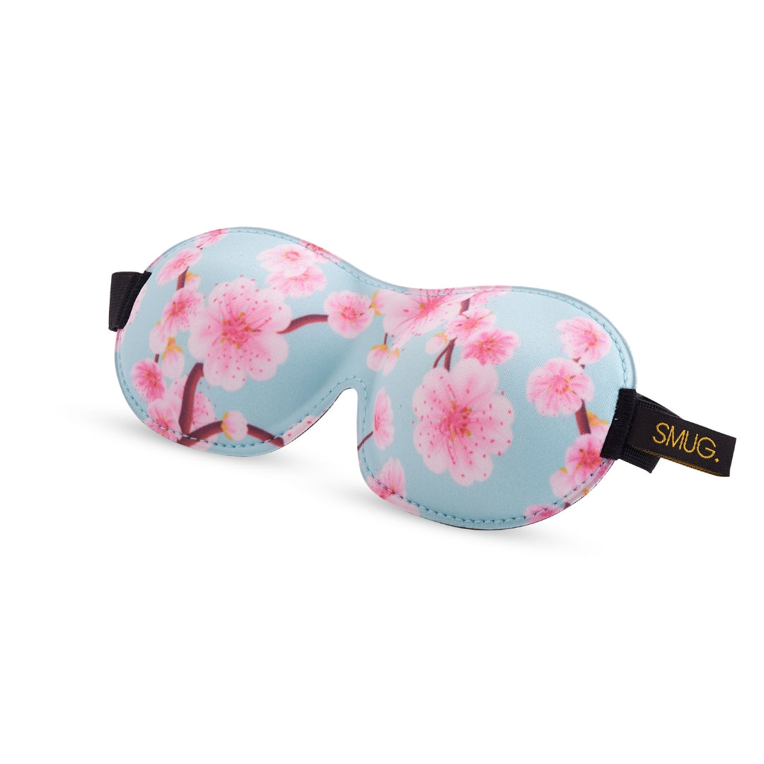 Contoured 3D Blackout Sleep Mask in Cherry Blossom Print