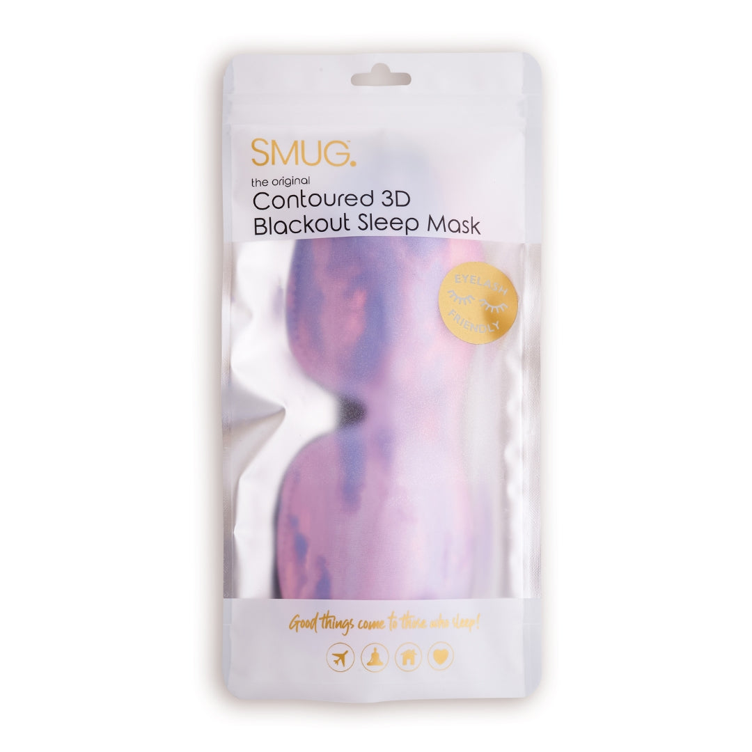 Contoured 3D Blackout Sleep Mask in Cloudy Sky
