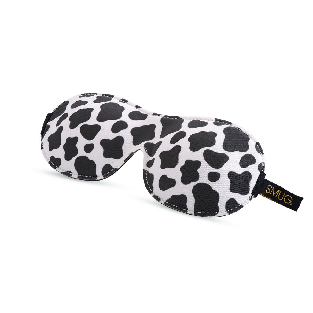 Contoured 3D Blackout Sleep Mask in Cow Print